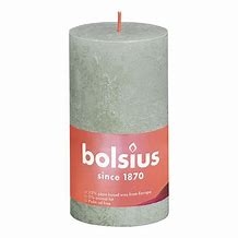 BOLSIUS RUSTIEK STOMPKAARS 130/68 - EUCALYPTUS GREEN ()